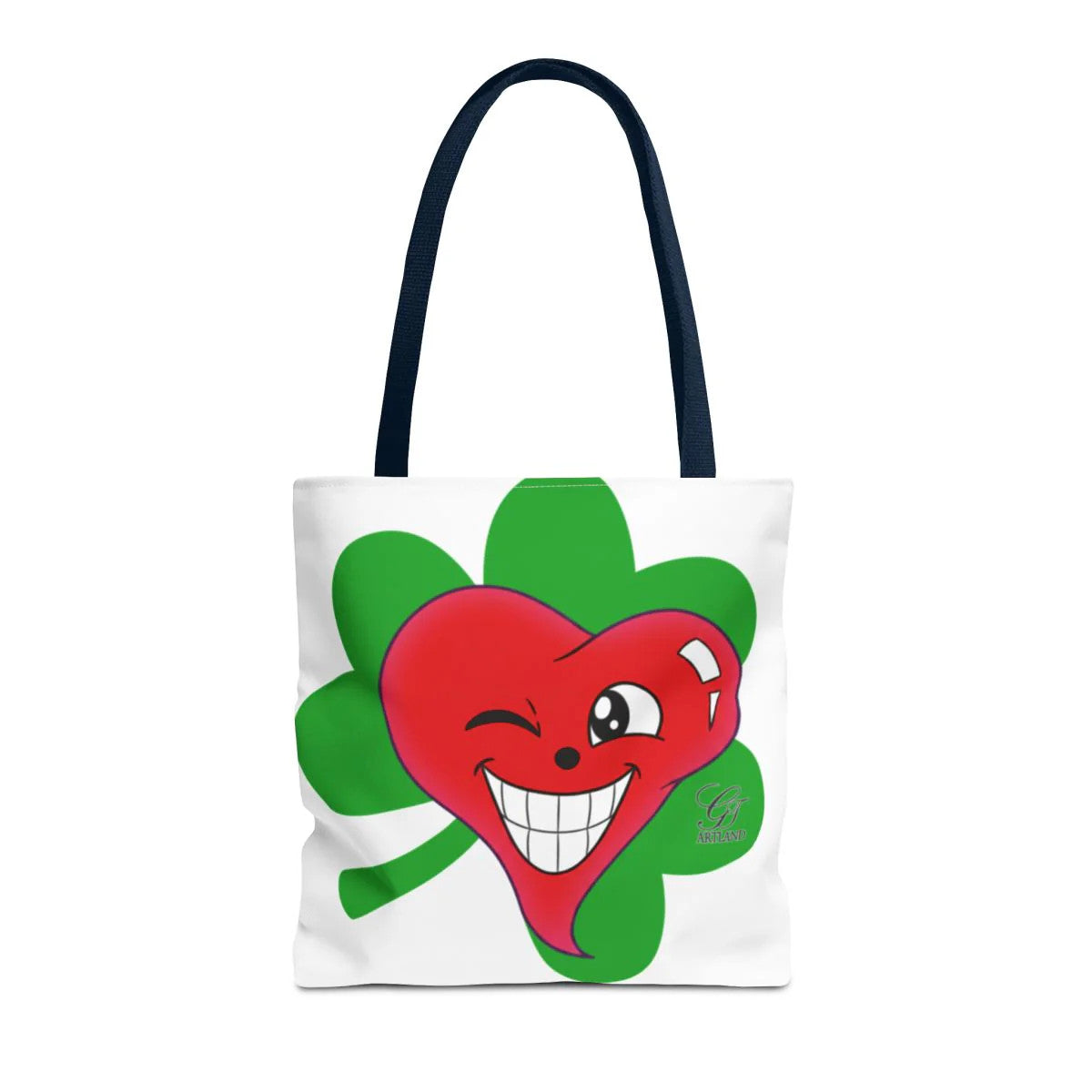 Shamrock "Lucky Art" Irish Designer Heart st patricks Tote Bag by GT Artland