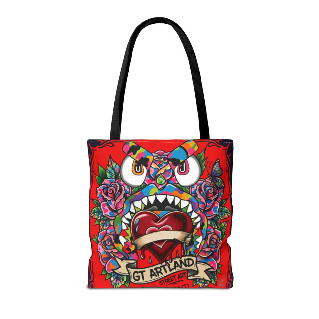 Colorful Gape Tattoo Monster Heart Tote Bag Bloody Red Designer Edition |