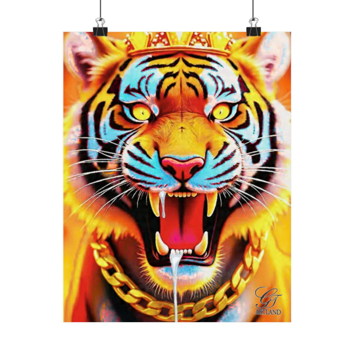 King Tiger GT Hungry Designer Edtion Lavish Matte Vertical Posters by GT Artland