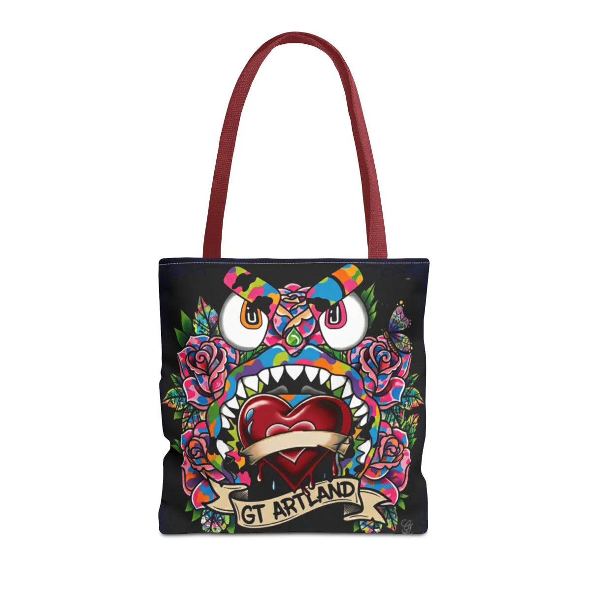 Colorful Gape Tattoo Monster Heart Tote Bag Designer Midnight Edition |