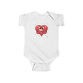 Cute Heart Holding Heart Infant Fine Jersey Bodysuit by GT Artland