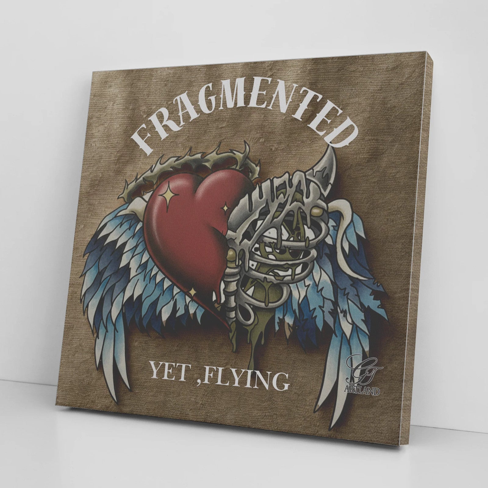 "Fragmented Yet, Flying" Motivational Canvas Wrap by GT Artland