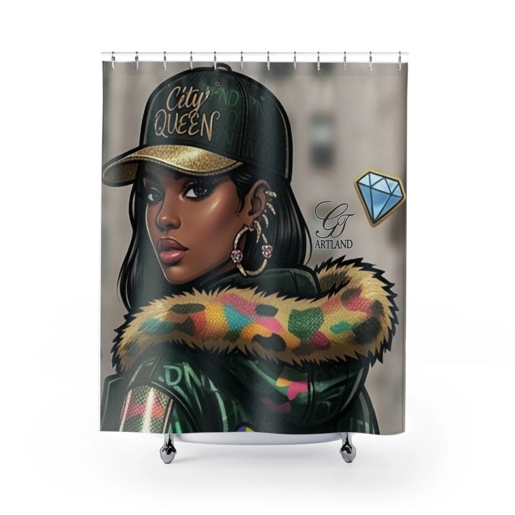 City Queen Shower Curtain -Bathroom