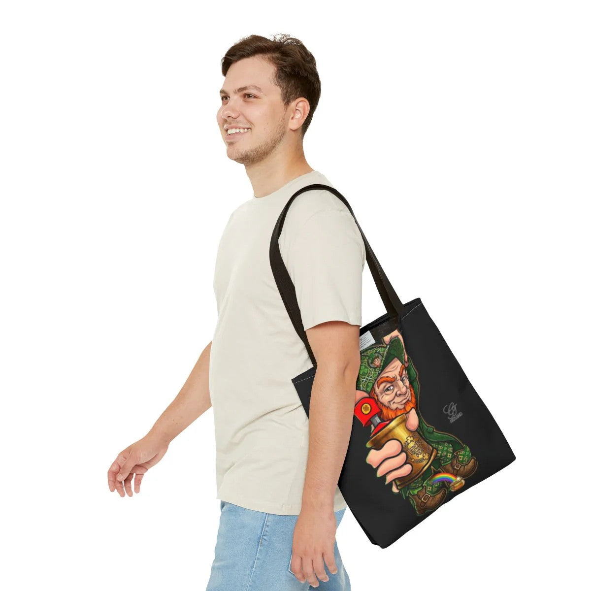 Spray Can Leprechaun Designer Tote Bag by GT Artland
