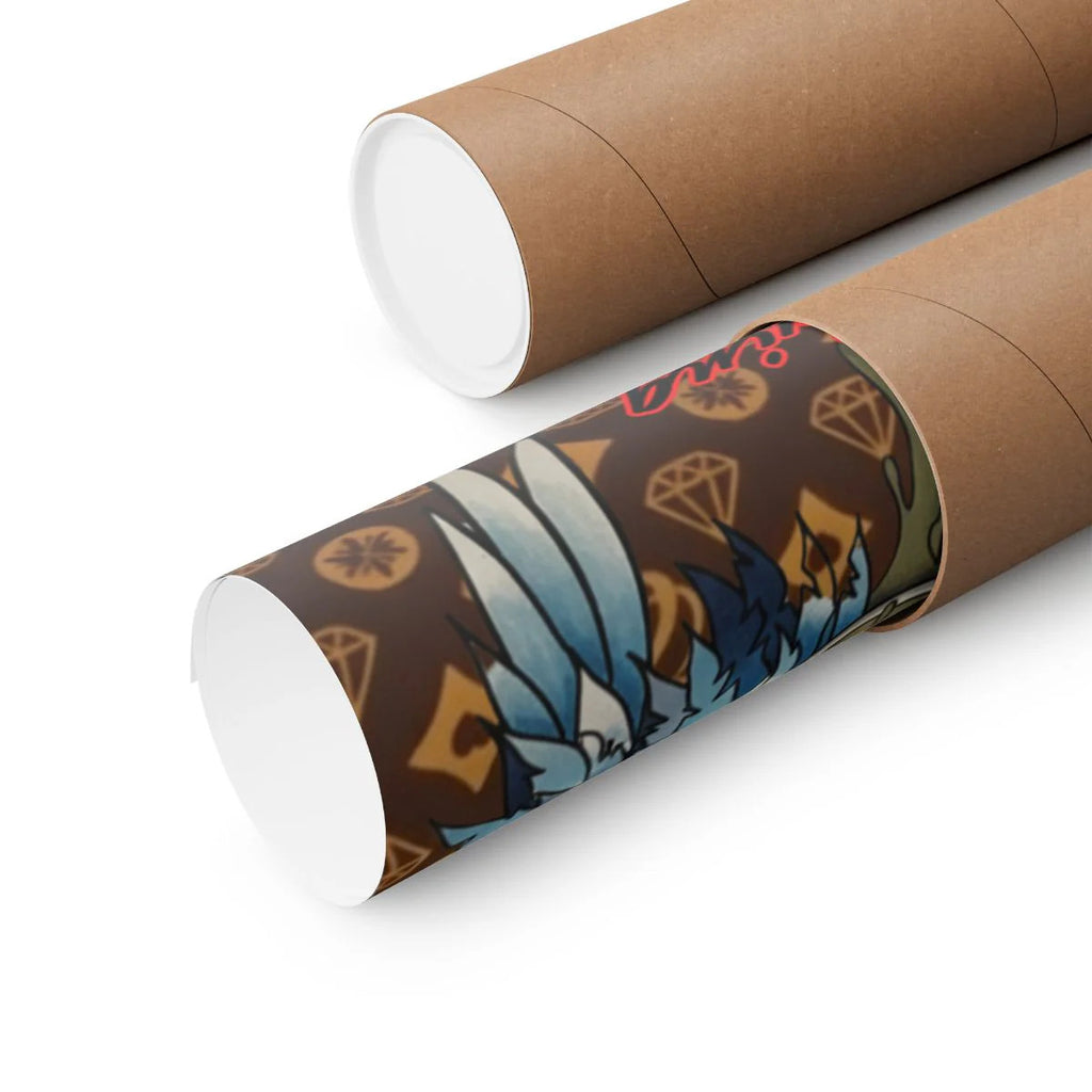 Fragmented Yet Flying High Fashion Graffiti Designer Matte Vertical Posters by