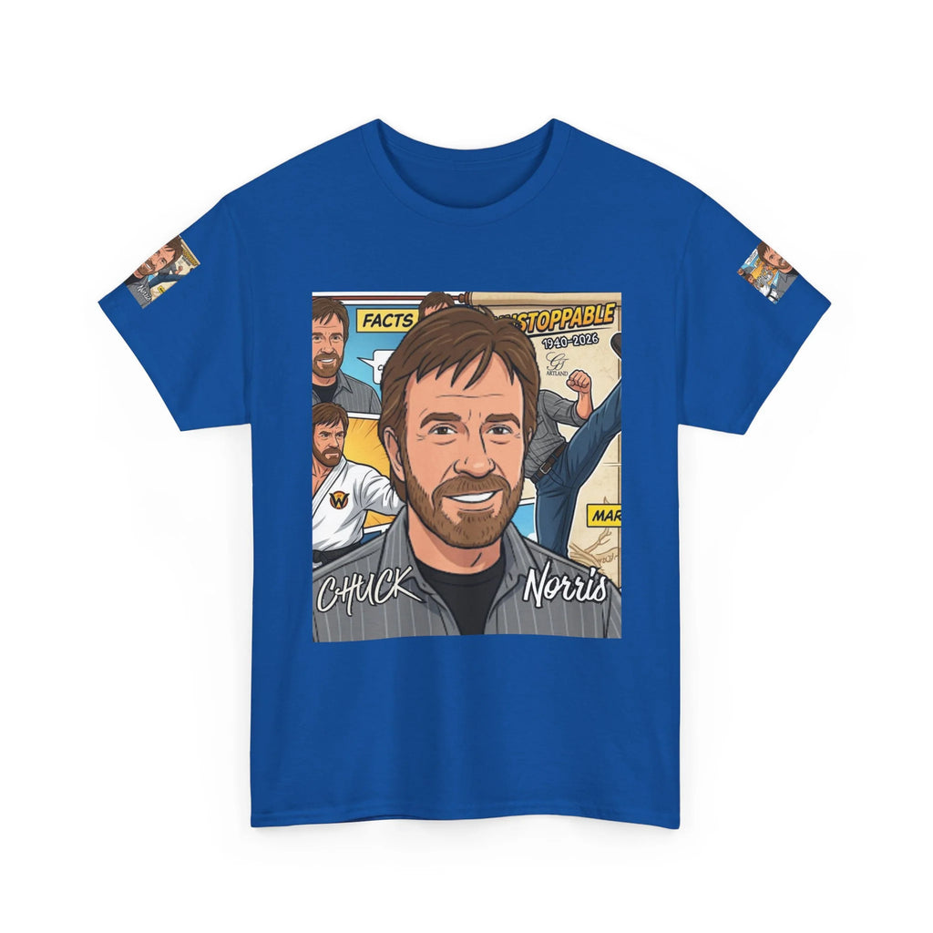 Chuck Norris Legacy Retro Martial Artist Portrait T-Shirt | Comic Style