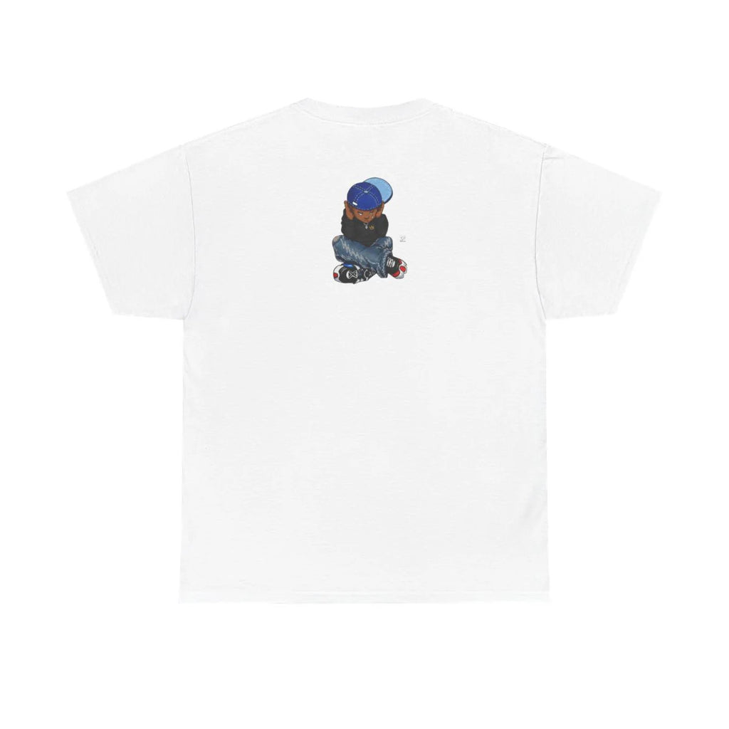 Ebony Sad Boy Crying Urban Toon Unisex style Heavy Cotton Tee BY GT ARTLAND