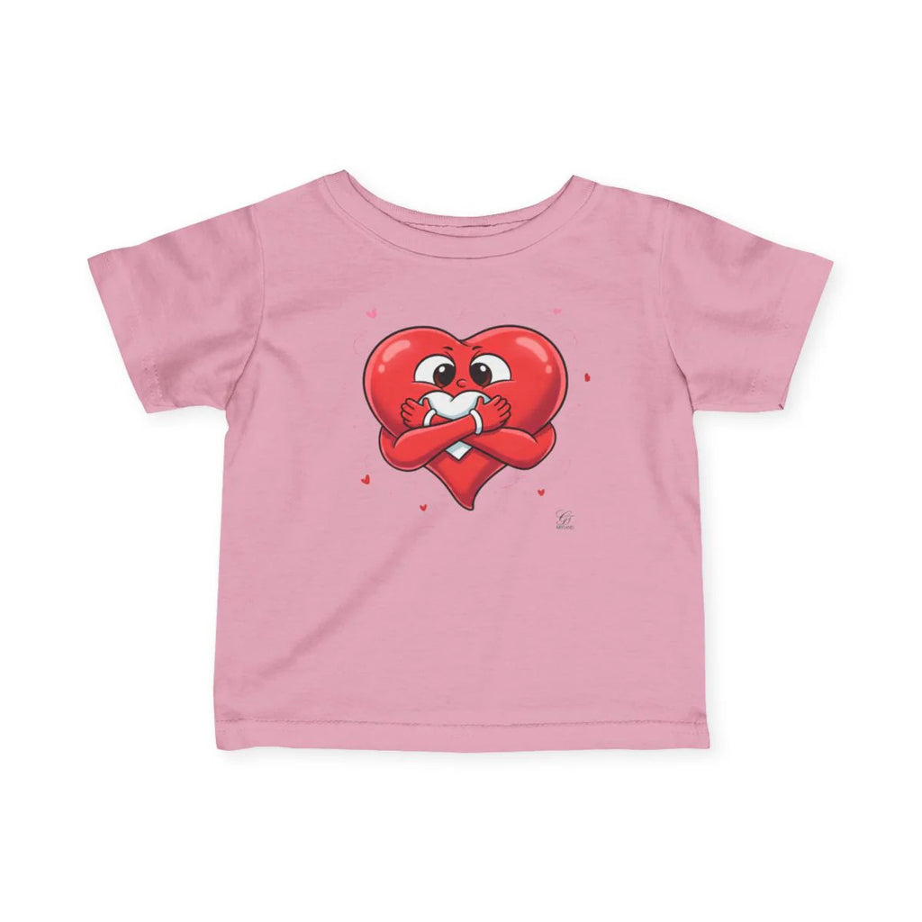 Cute Baby Heart Holding Heart Love Infant Fine Jersey Tee by GT Artland