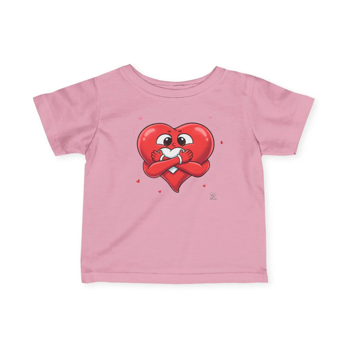 Cute Baby Heart Holding Heart Love Infant Fine Jersey Tee by GT Artland