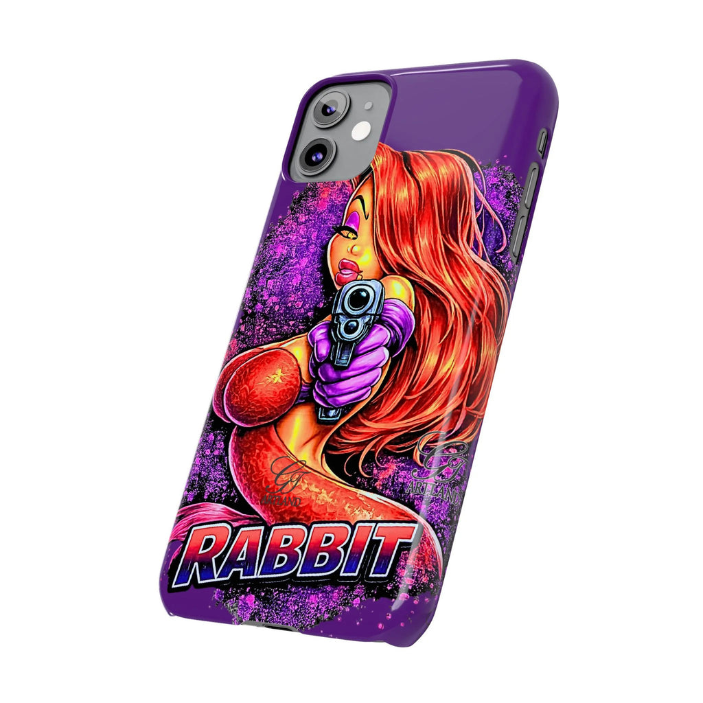 Pinup Rabbit Vixen Gun Girl Phone Case | Slim Phone Cases by GT Artland