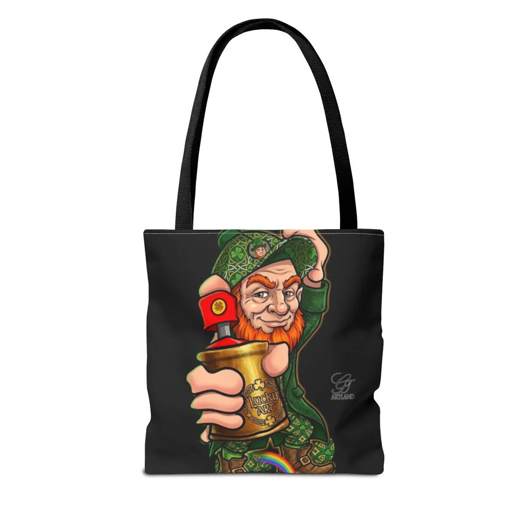 Spray Can Leprechaun Designer Tote Bag by GT Artland