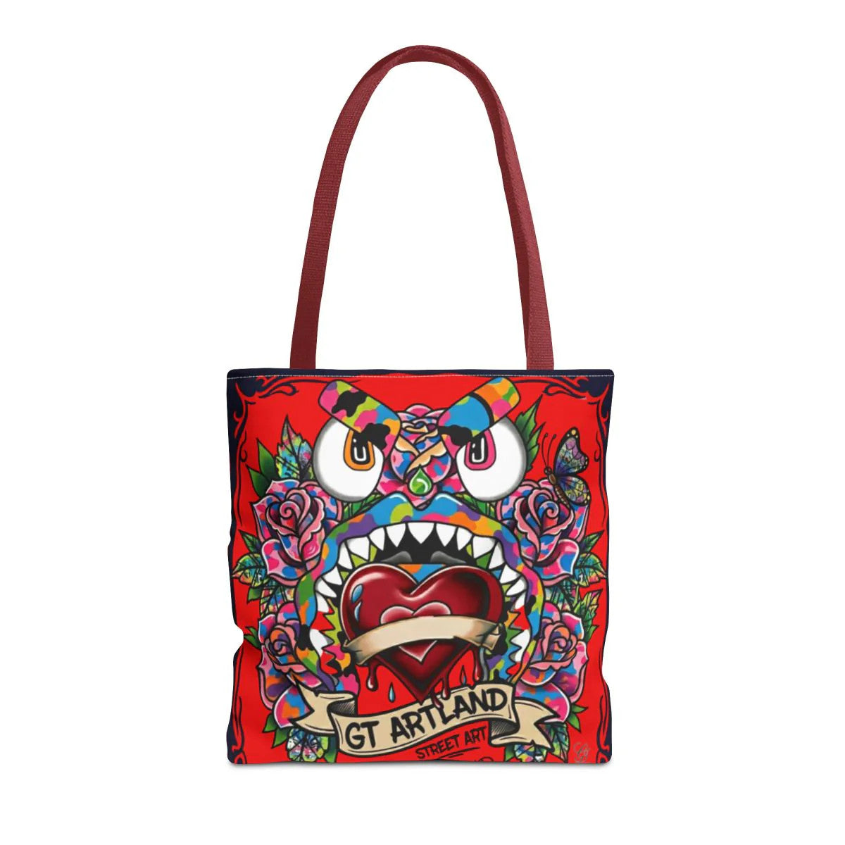 Colorful Gape Tattoo Monster Heart Tote Bag Bloody Red Designer Edition |