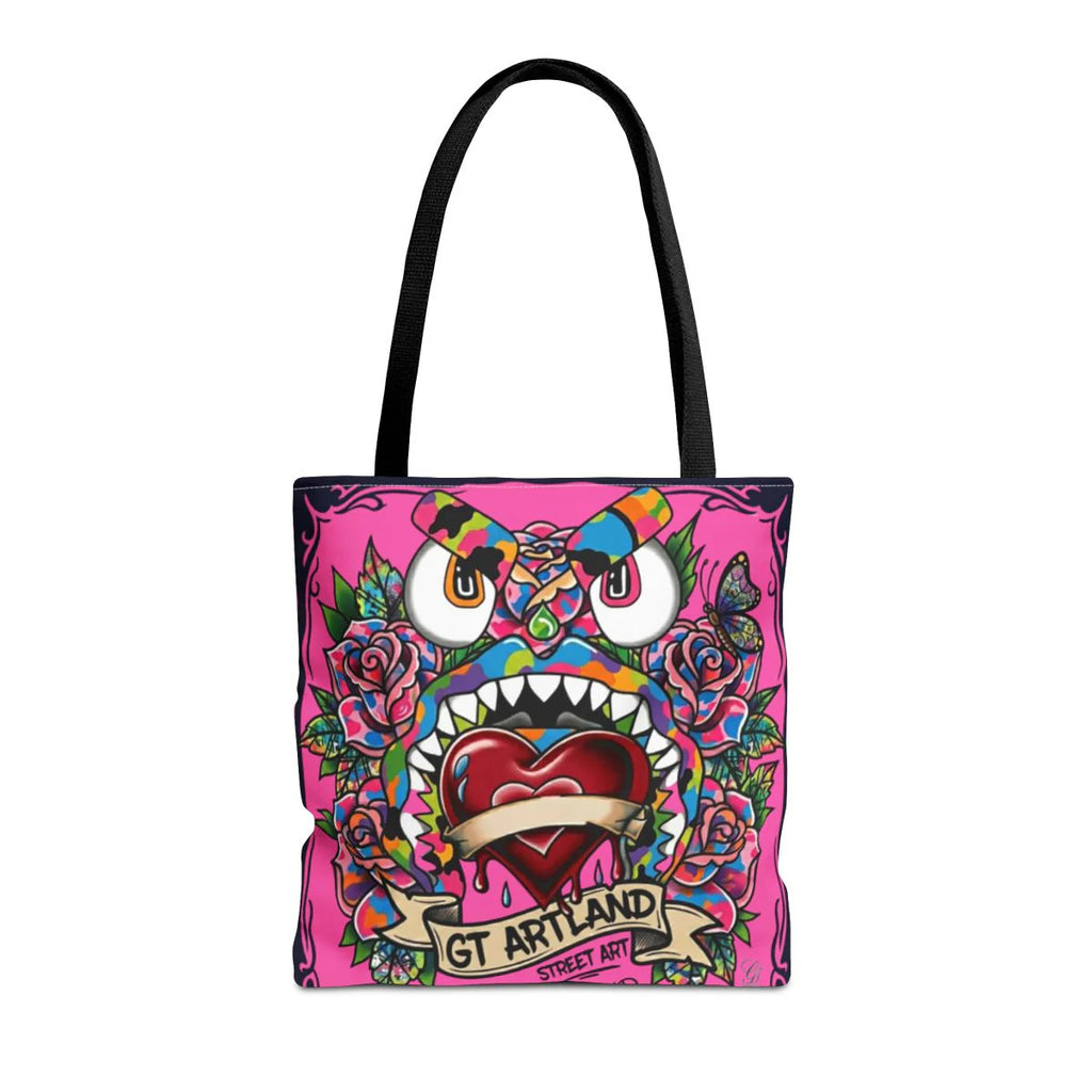 Colorful Gape Tattoo Monster Heart Tote Bag Designer Pinky Edition | All-Over