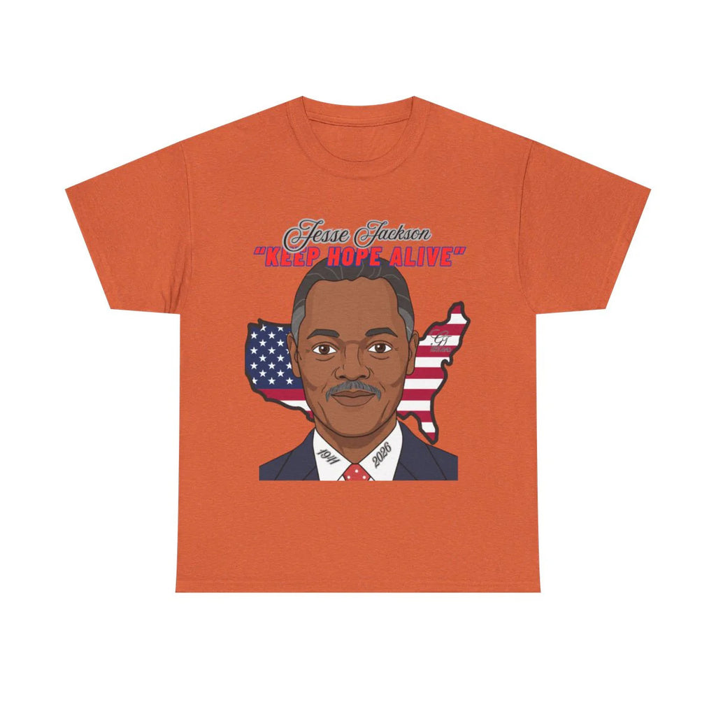 Jesse Jackson "Keep Hope Alive" USA Designer Unisex Heavy Cotton Tee