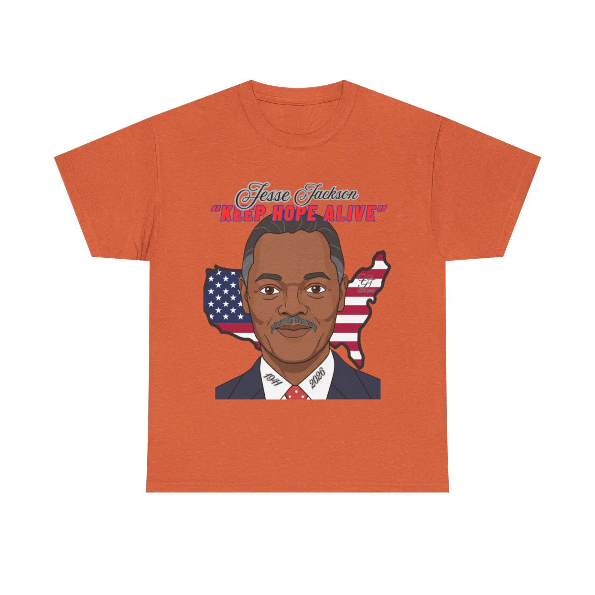 Jesse Jackson "Keep Hope Alive" USA Designer Unisex Heavy Cotton Tee