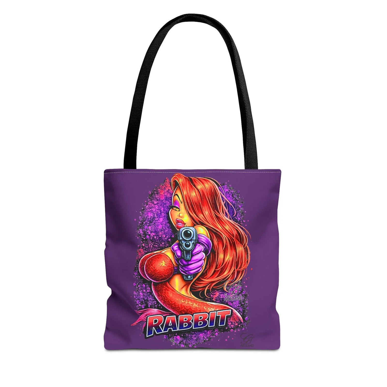 Red-Haired Femme Vixen Rabbit Jess Fatale Illustration Tote Bag | Retro Pinup