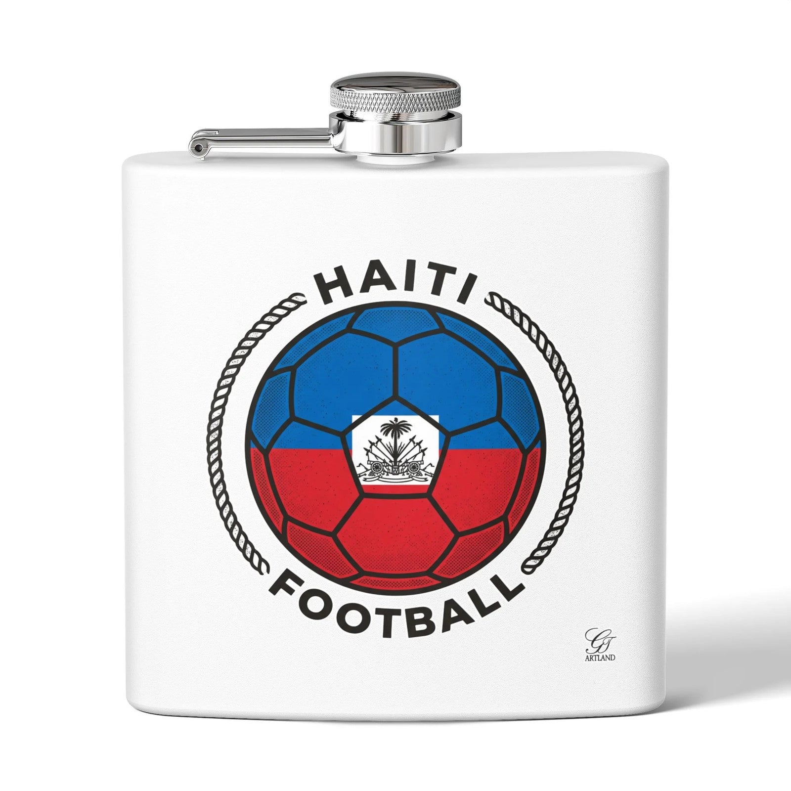 Haitian Football 6oz Stainless Steel Soccer Ball Flask