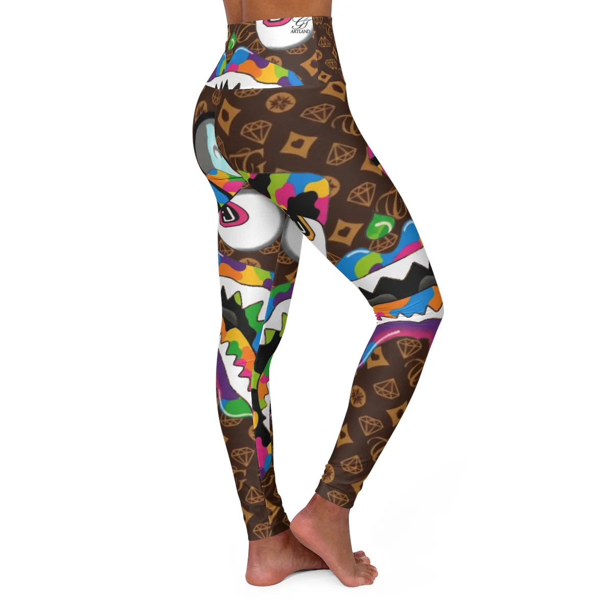 Gape Designer Swag High Waisted Yoga Leggings by GT Artland