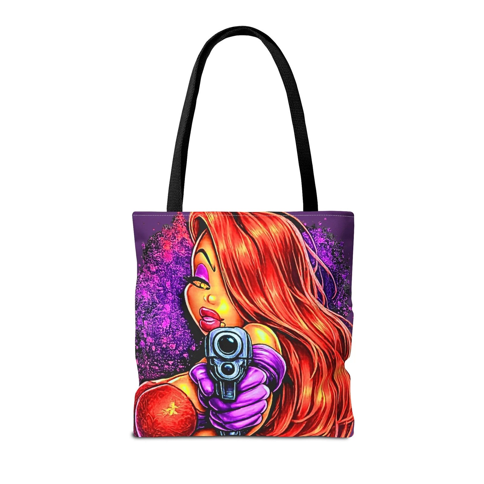Red-Haired Femme Vixen Rabbit Jess Fatale Illustration Tote Bag | Retro Pinup