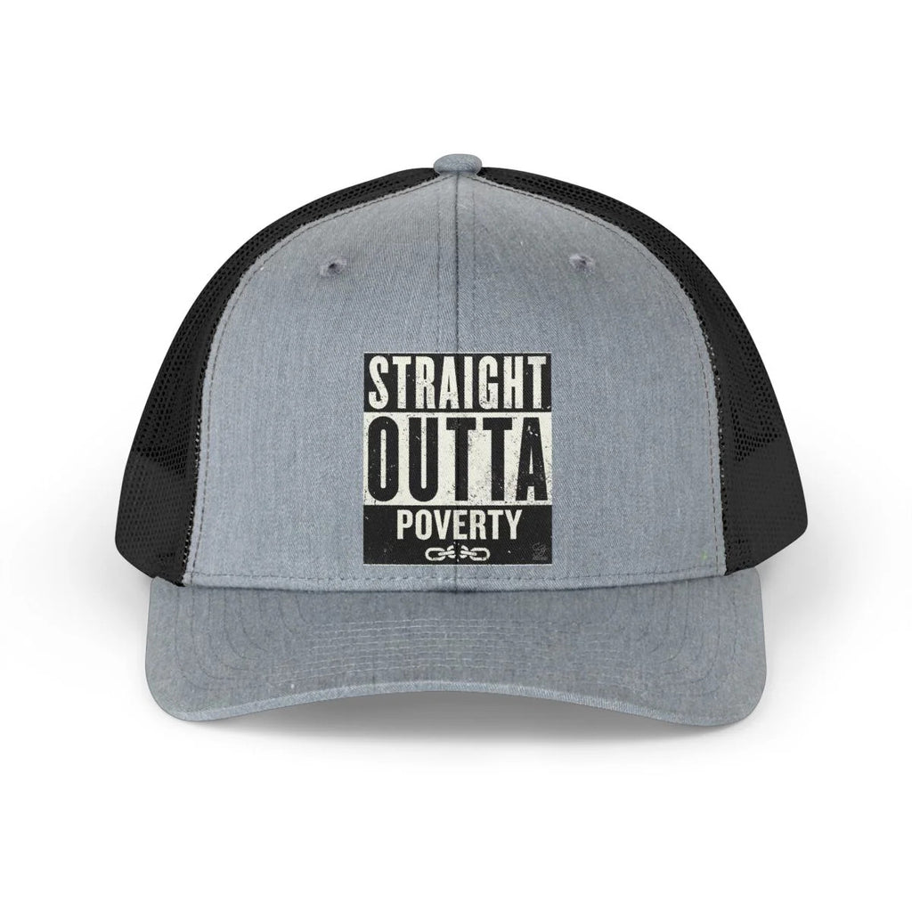 Straight outta poverty Trucker Retro Hat by GT Artland