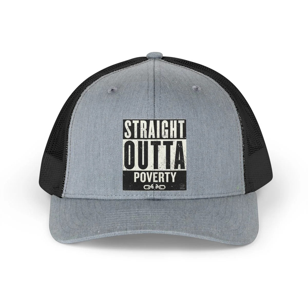 Straight outta poverty Trucker Retro Hat by GT Artland