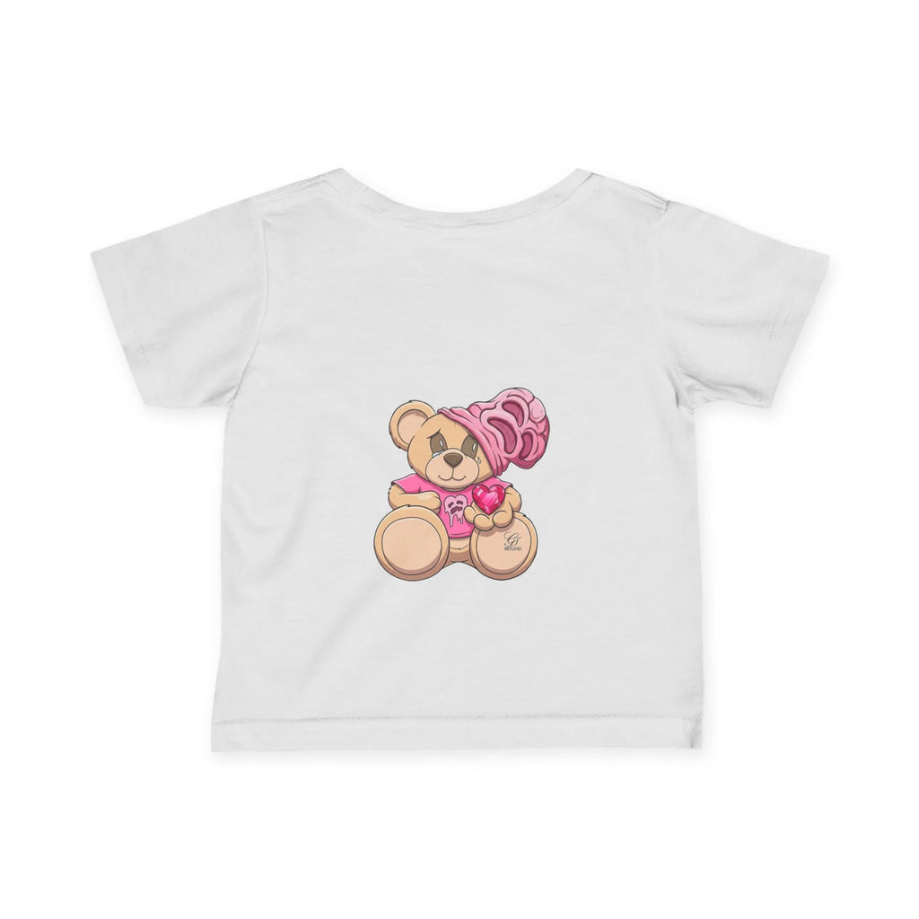 Teddy Bear with Heart Tees Infant Tee | Cute Pink Bear Baby Shirt by GT Artland