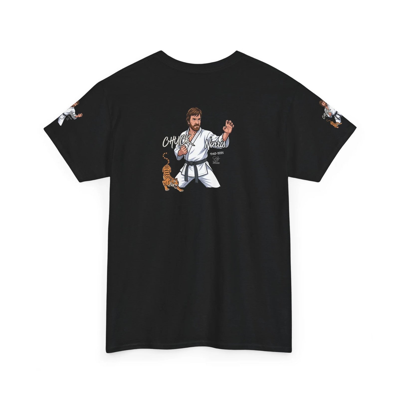 Chuck Norris Karate Pose T-Shirt | Tiger Illustration, Martial Arts Tee by GT