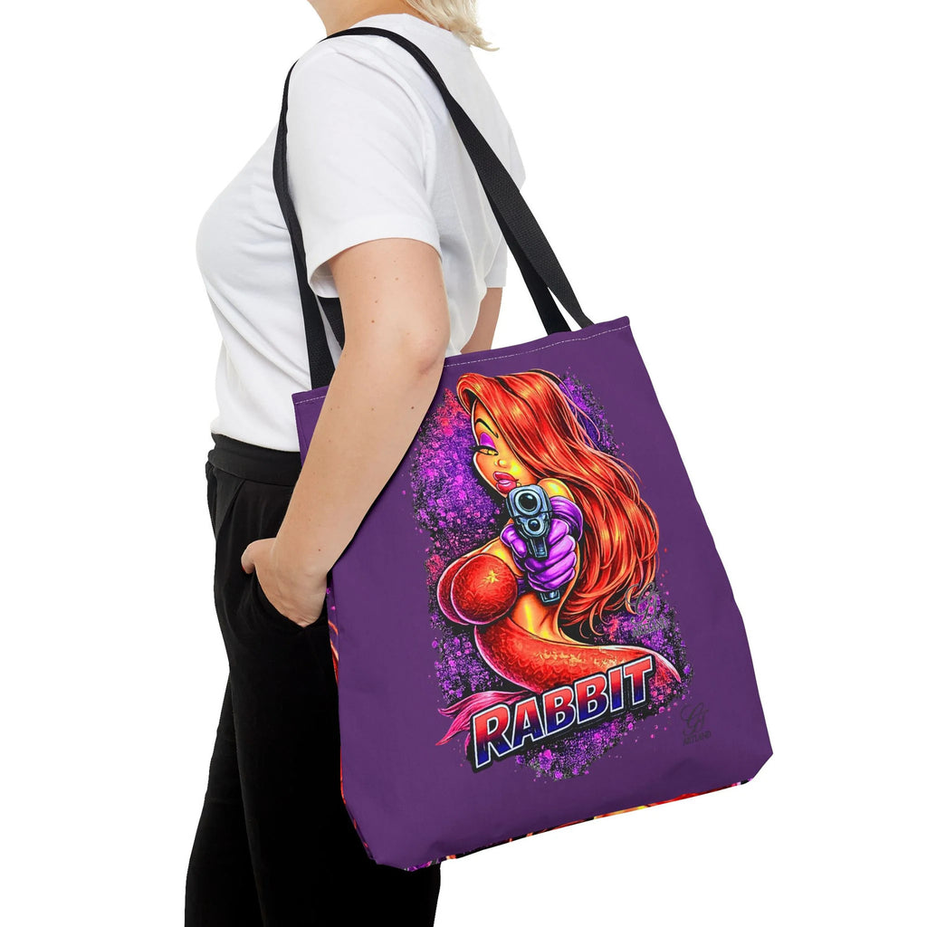 Red-Haired Femme Vixen Rabbit Jess Fatale Illustration Tote Bag | Retro Pinup