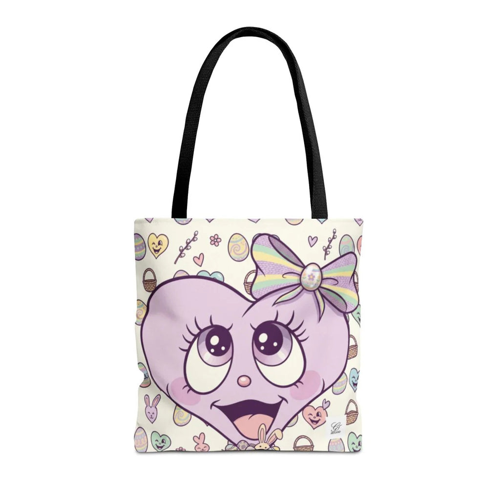 Easter Love Hunt Heart with Bow Designer Tote Bag by GT Artland