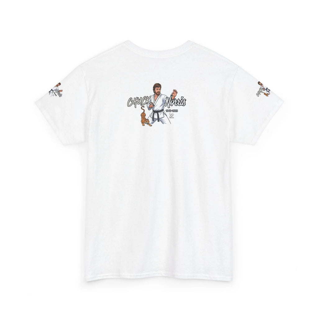 Chuck Norris Legend Martial Artist Cartoon with Tiger Tee | Retro Karate