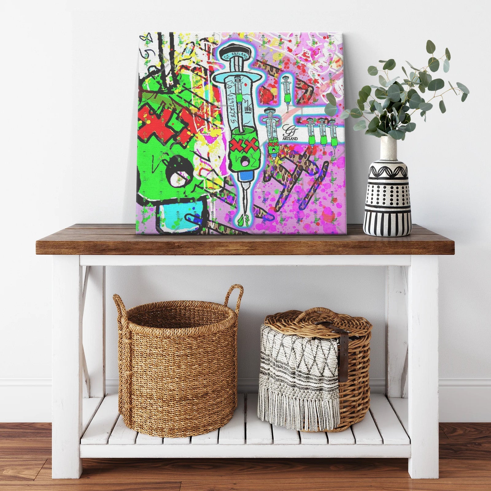 Corona Needle Dead Crack Square Canvas Wrap by GT Artland