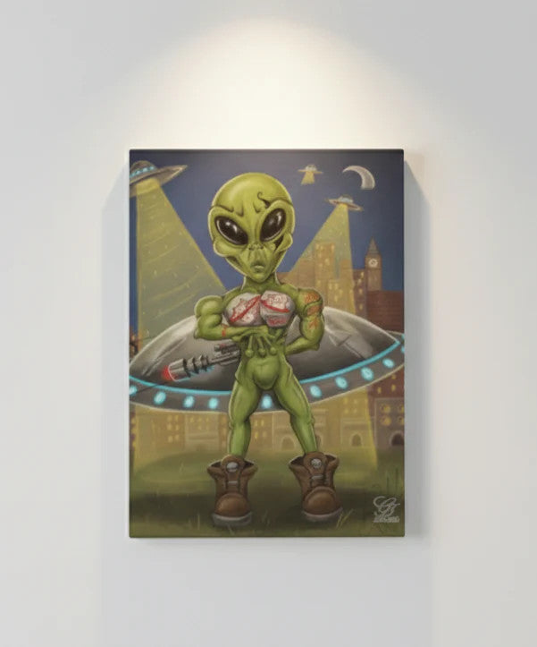 3I Atlas UFO Martian Takeover 20" x 30" Wall Canvas by GT Artland