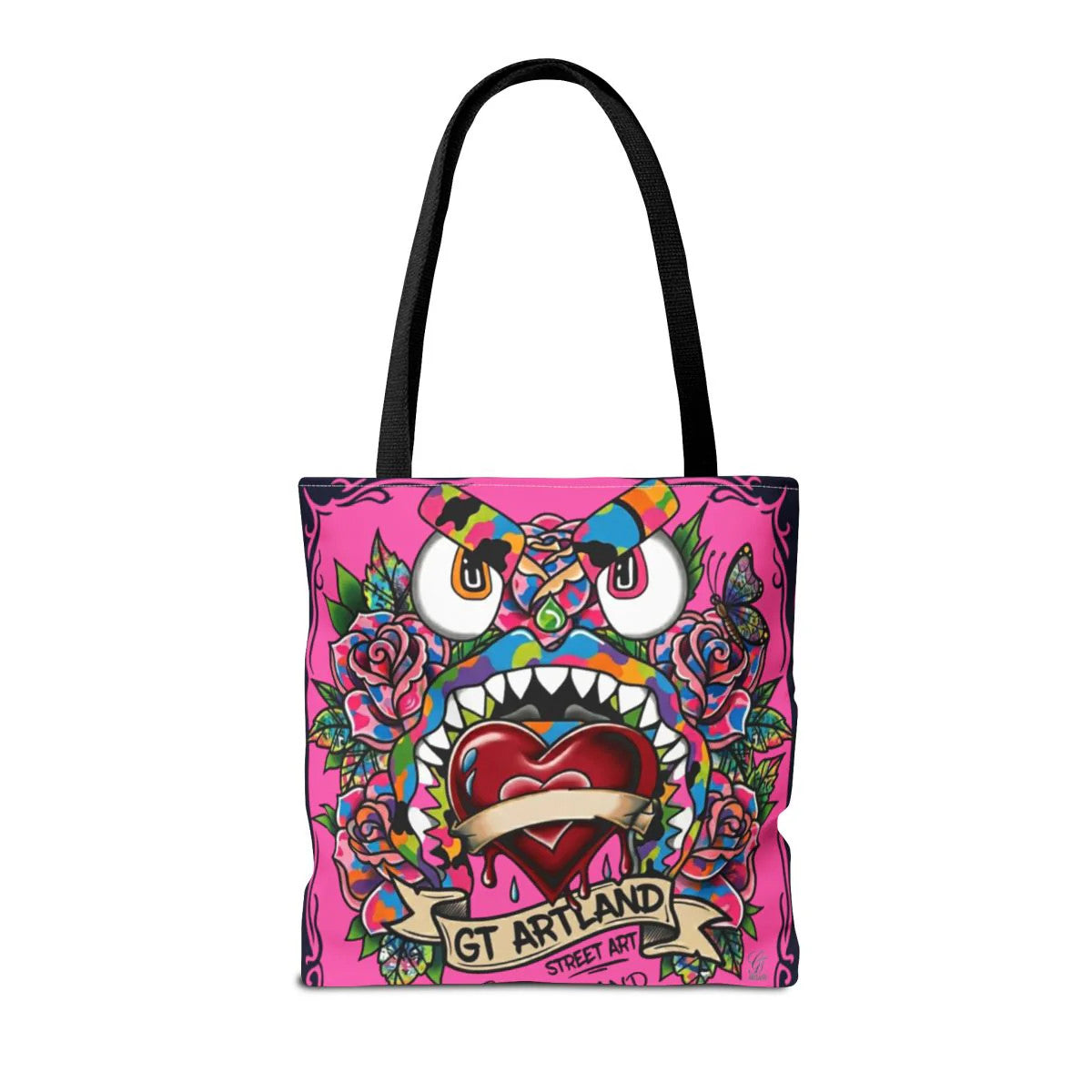 Colorful Gape Tattoo Monster Heart Tote Bag Designer Pinky Edition | All-Over