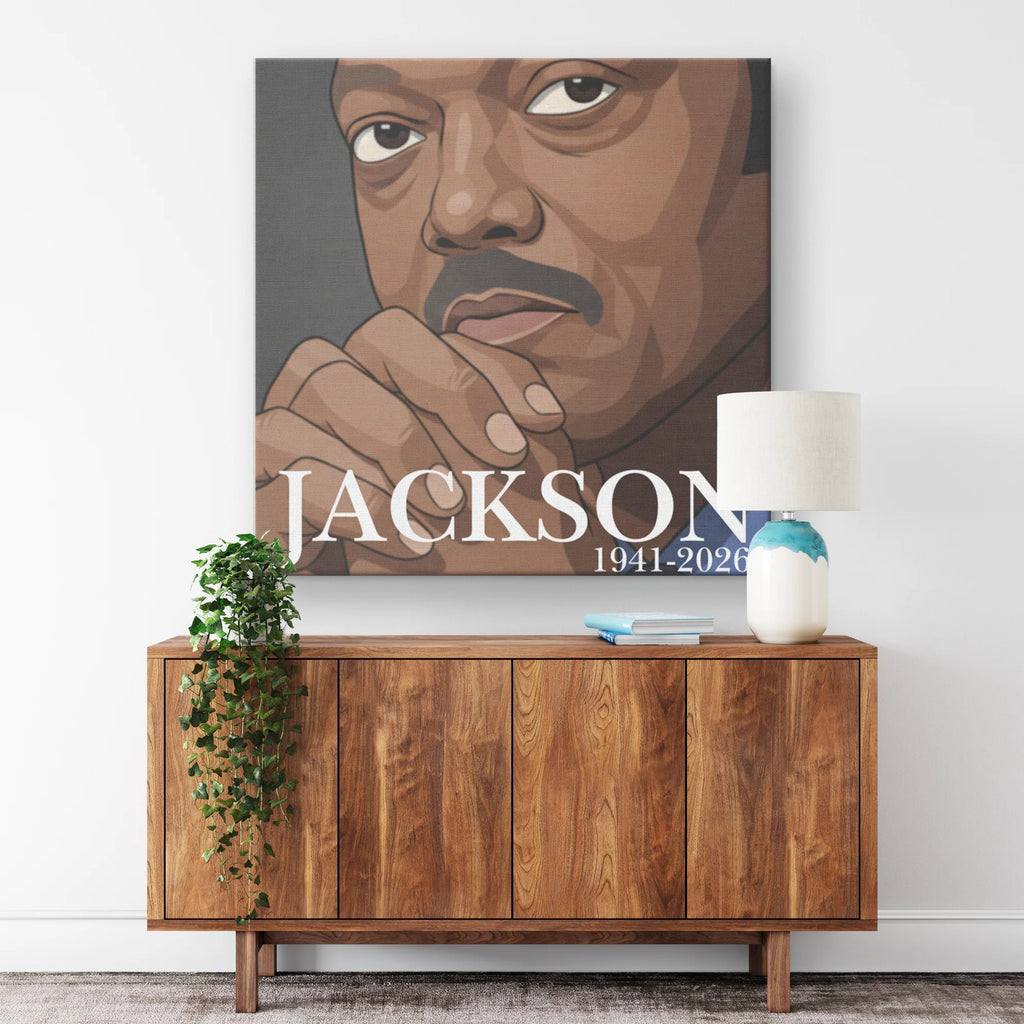 Jesse Jackson 1941-2026 Limited Edition Canvas Wrap by GT Artland