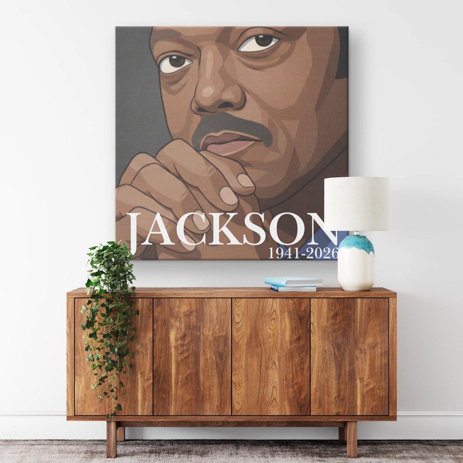 Jesse Jackson 1941-2026 Limited Edition Canvas Wrap by GT Artland