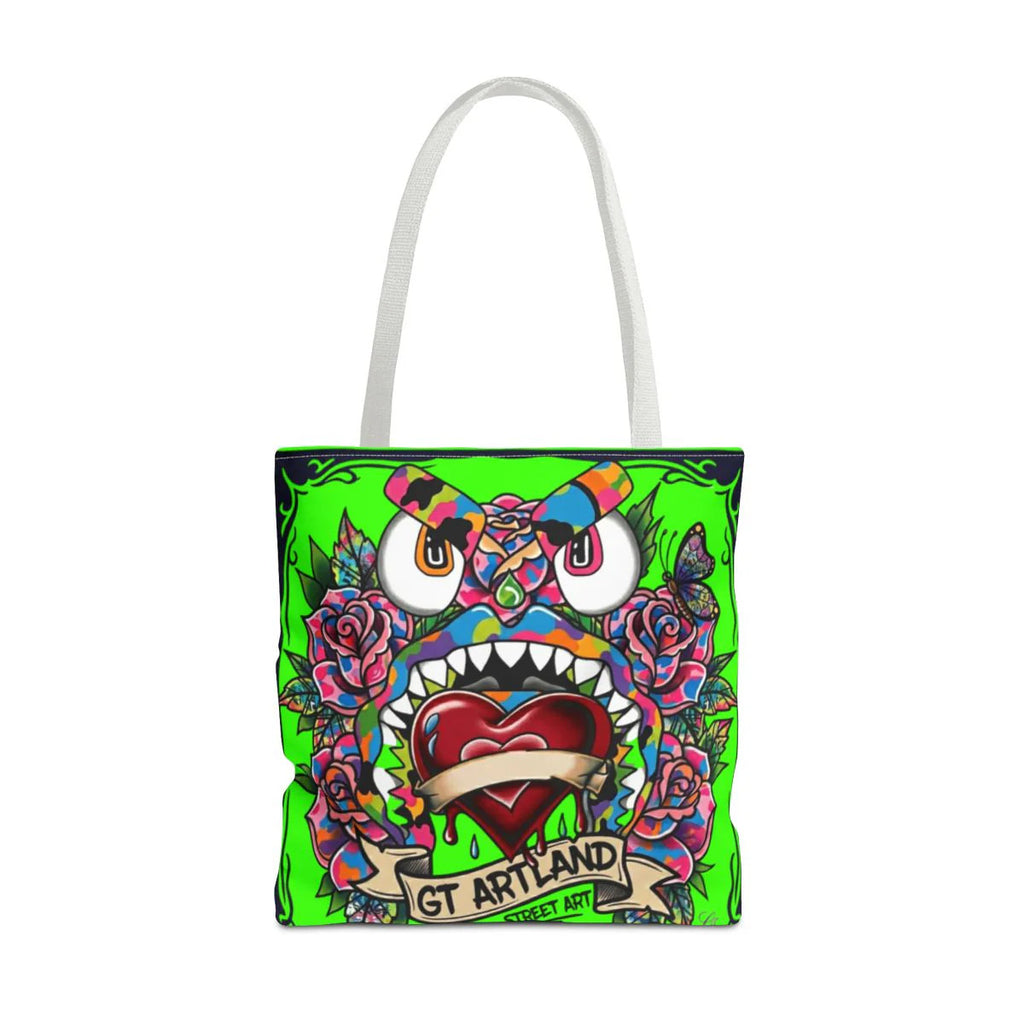 Colorful Gape Tattoo Monster Heart Tote Bag Slime Green Designer Edition |