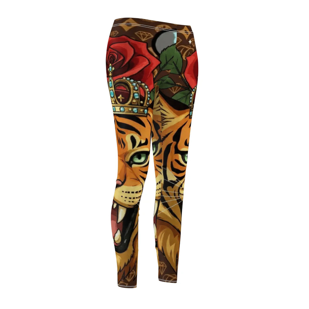 Rose King Tiger GT Designer Women's Cut & Sew Casual Leggings by GT Artland