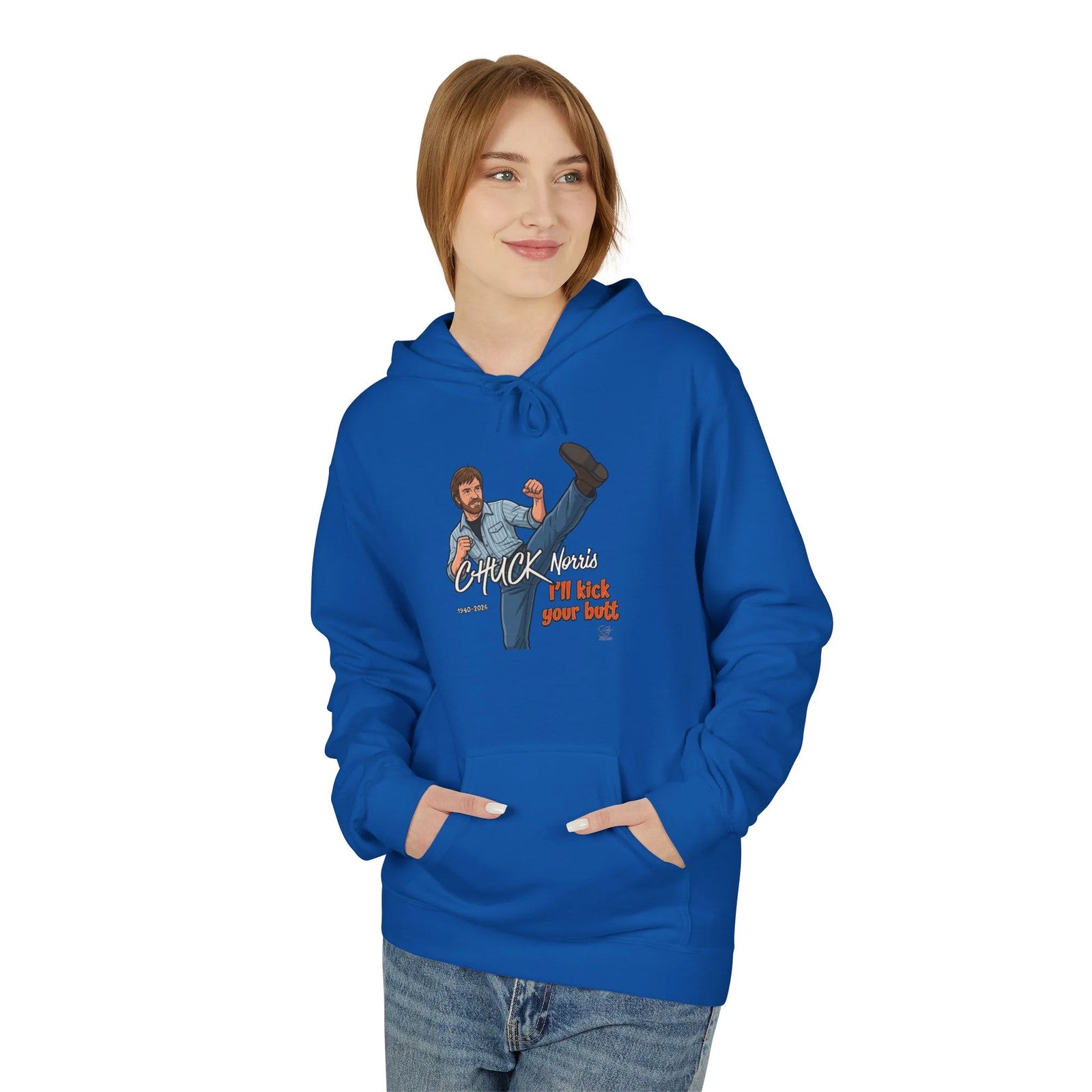 Chuck Norris Kick Hoodie | Retro Martial Arts Illustration by GT Artland