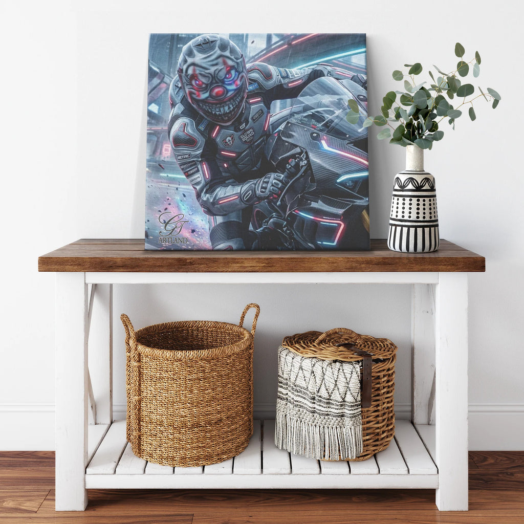 Killa Klown Superbike Motorsports Future Canvas Wrap by GT Artland