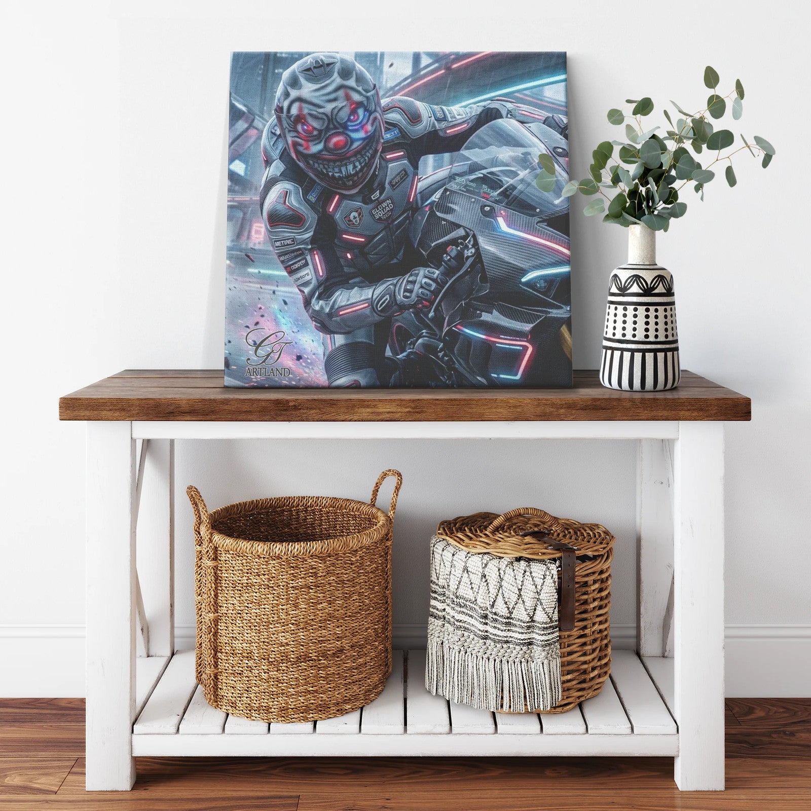 Killa Klown Superbike Motorsports Future Canvas Wrap by GT Artland
