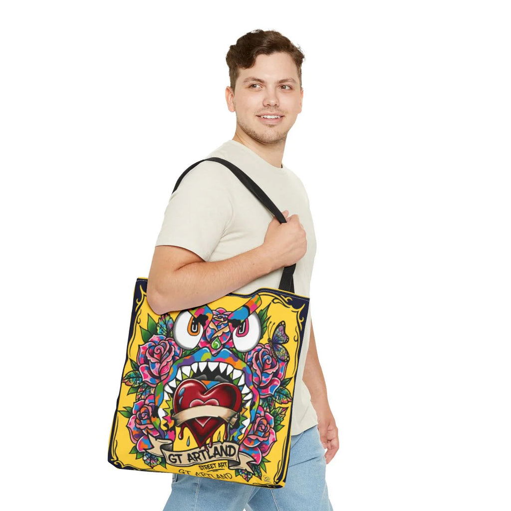 Colorful Gape Tattoo Monster Heart Tote Bag Designer Lucky Gold Edition |