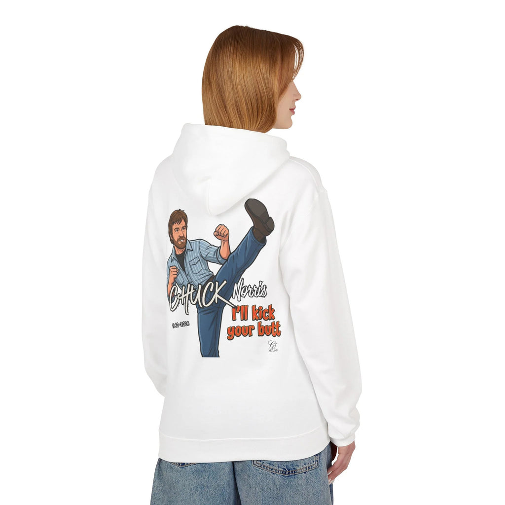 Chuck Norris Kick Hoodie | Retro Martial Arts Illustration by GT Artland