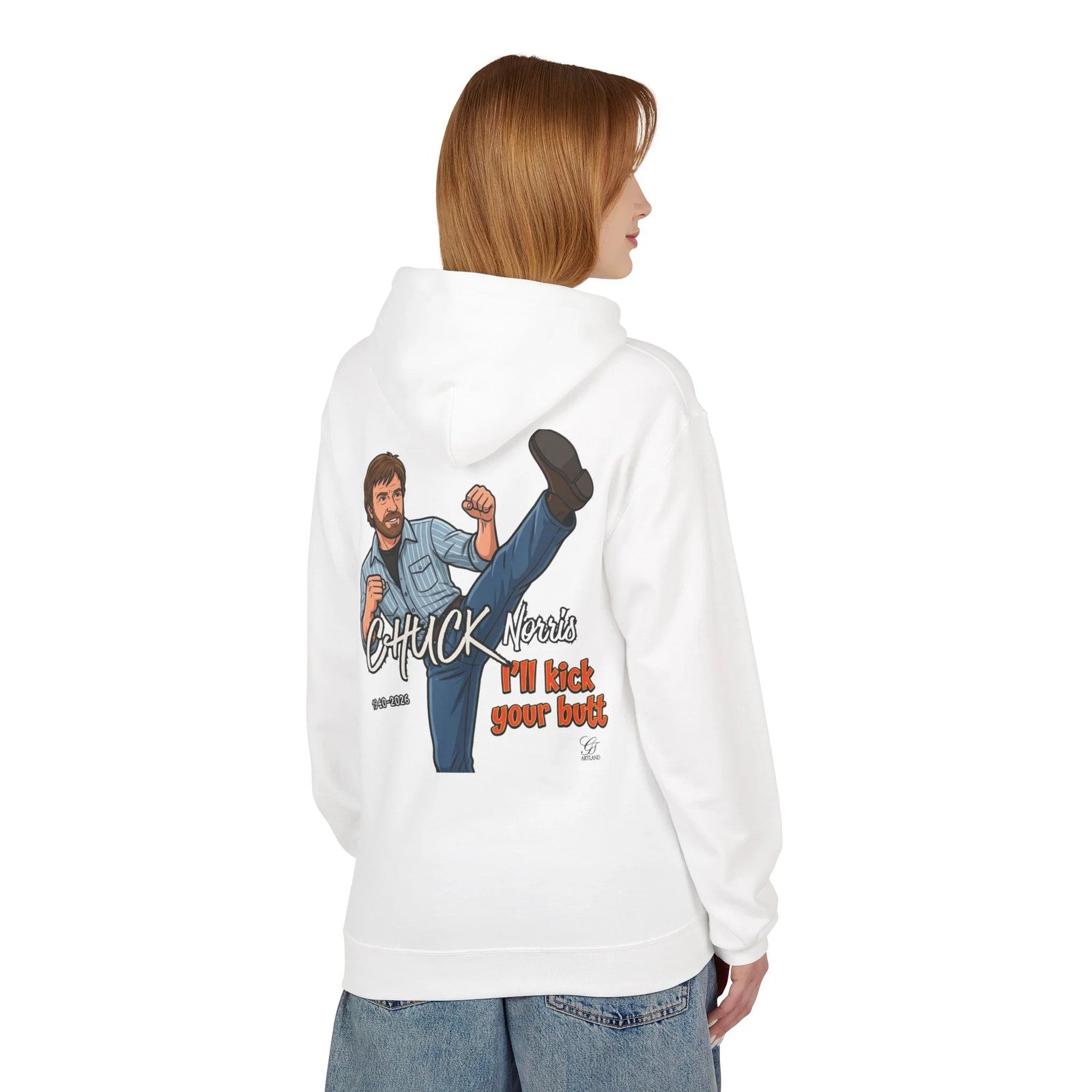 Chuck Norris Kick Hoodie | Retro Martial Arts Illustration by GT Artland
