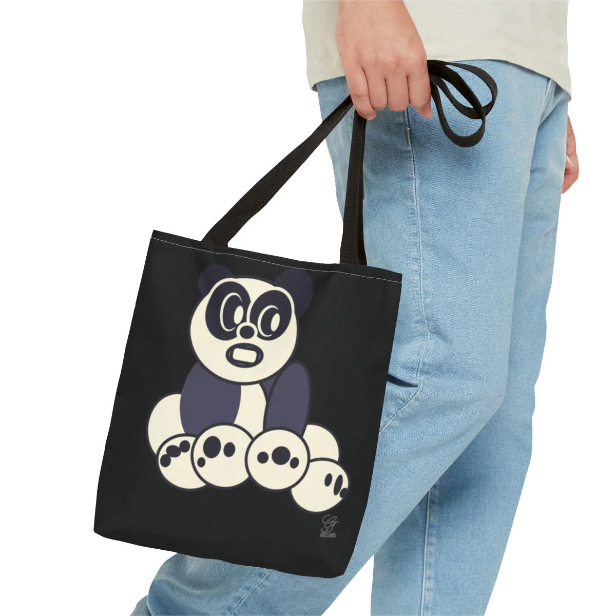 Urban Panda GT Blackout Designer Tote Bag Designer | All-Over Print by GT