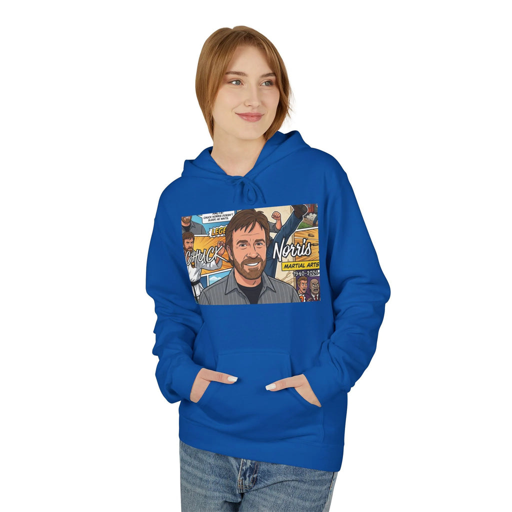 Chuck Norris Portrait Hoodie | Martial Arts Comic Illustration by GT Artland