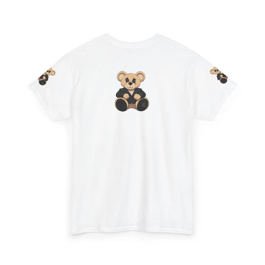 Cute Teddy Bear in Black Unisex Heavy Cotton Tee by GT Artland