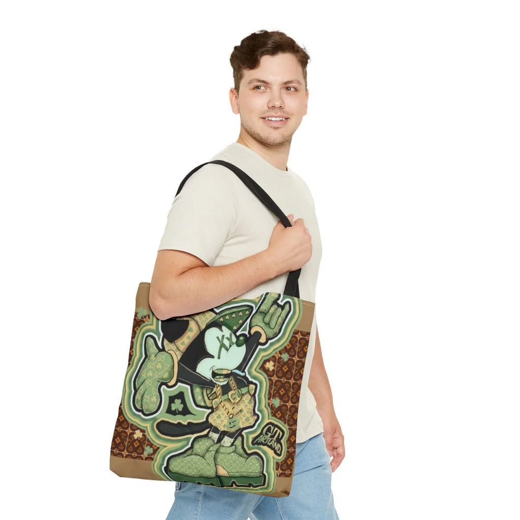 Shamrock "Lucky Art" Irish Designer mouse st patricks mickey Tote Bag by GT