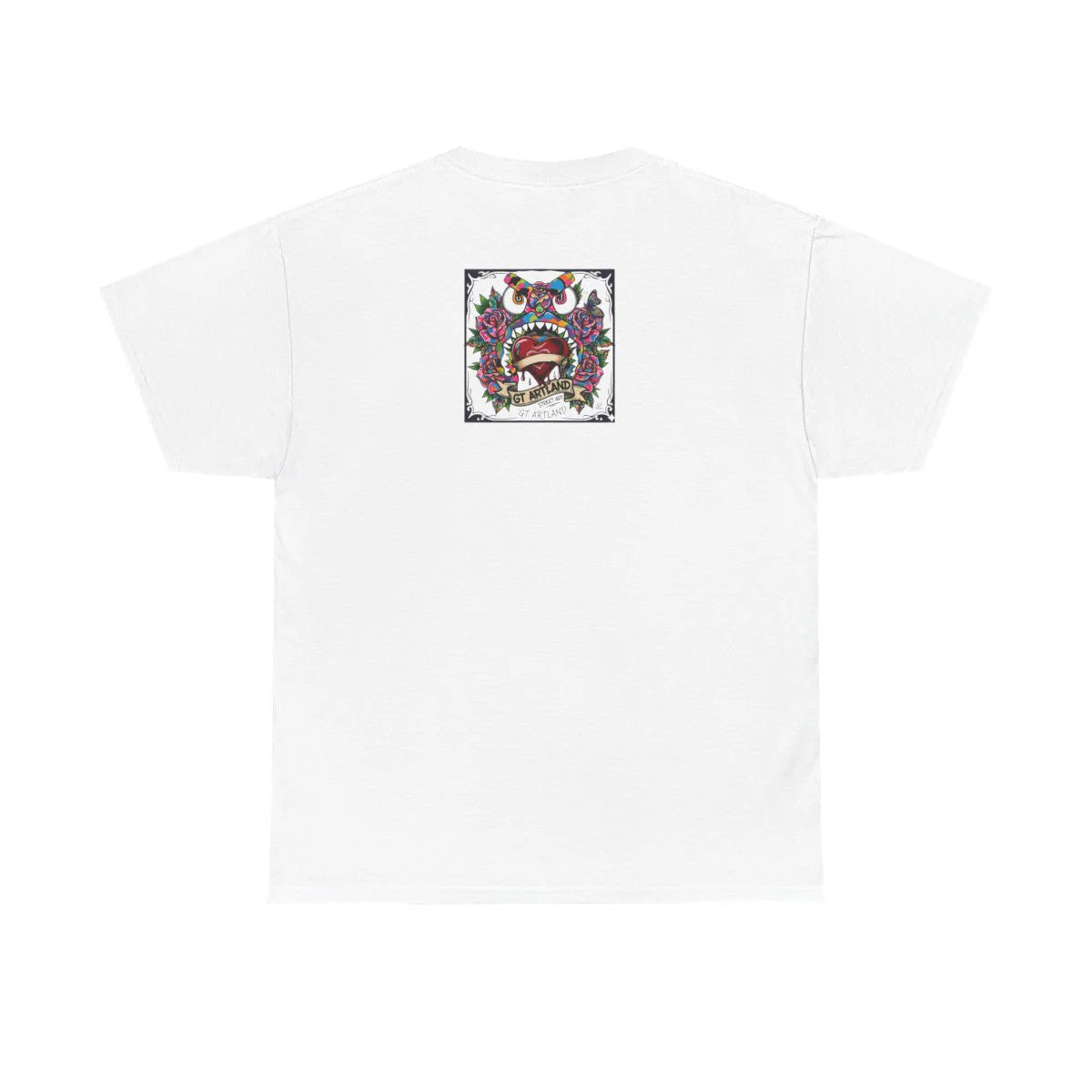 Gape Hearts and Roses Camo High Fashion Designer Unisex Heavy Cotton Tee BY GT