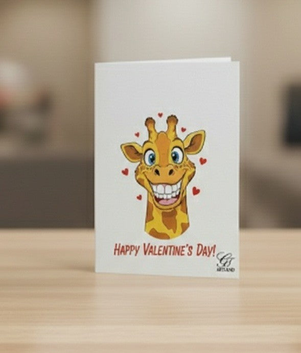 "When I look at you, you look like a giraffe" Humor Funny Card Set By GT Artland