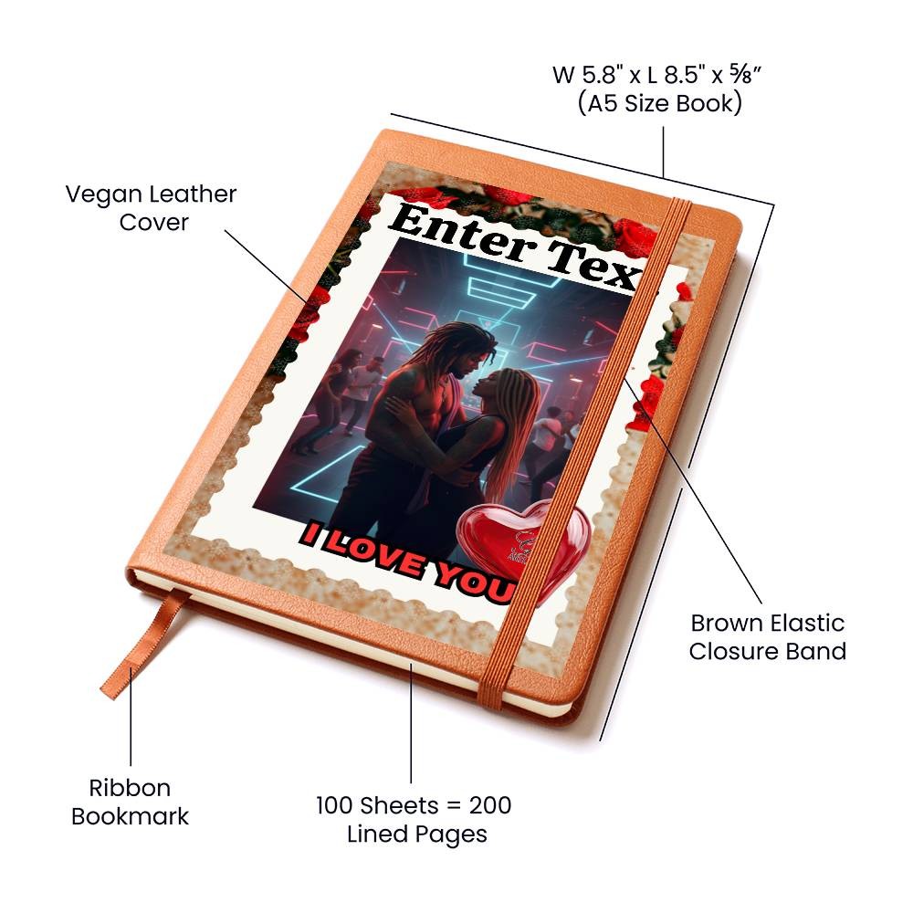 I Love You Personalized Graphic/Text Journal by GT Artland